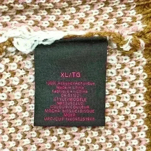 NOBO Y2K Oversized Diamond Pink & Brown V-neck Cropped Short Sweater Vest - Picture 7 of 13